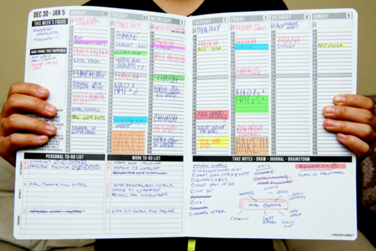 Keep a planner daily