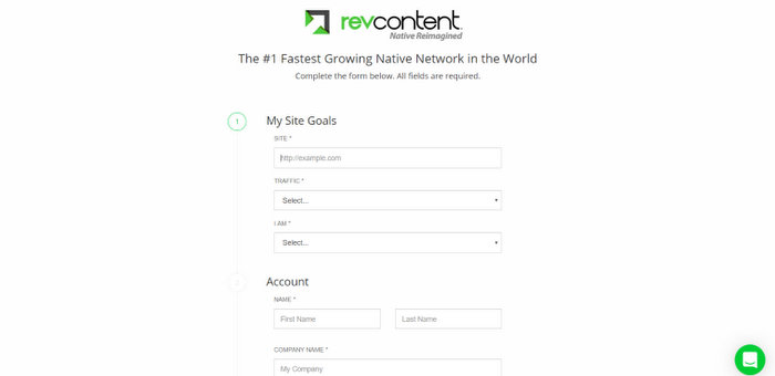 Revcontent Signup