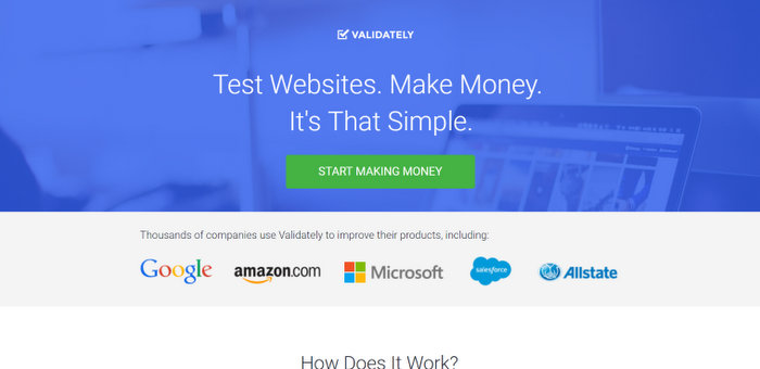 Validately Review Test Websites Make Money