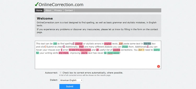 Online Correction