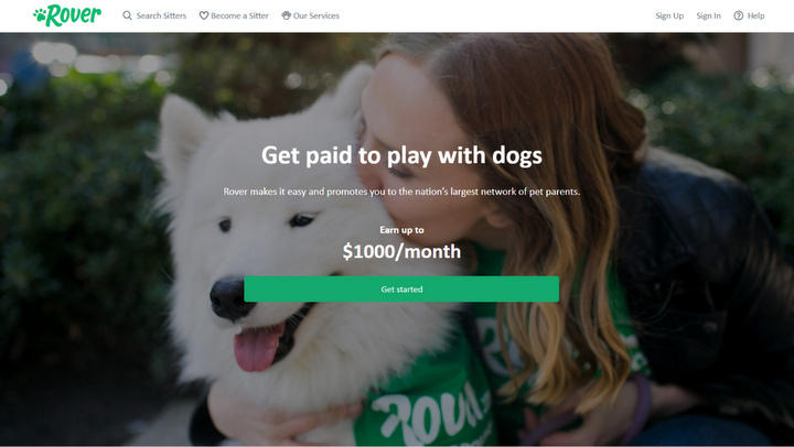 Get paid to play with dogs. Rover, Earn up to $1000/month
